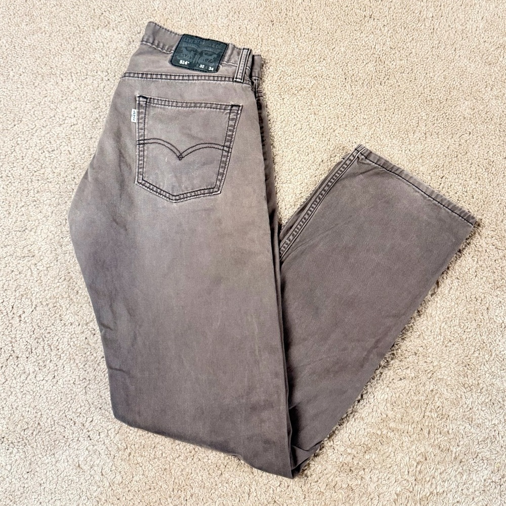 Levi’s 514 Straight Fit Jeans | Men’s 32x34 | Gray Stretch Denim